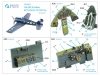 Quinta Studio QD48427 F6F-5 Hellcat 3D-Printed coloured Interior on decal paper (Eduard) 1/48